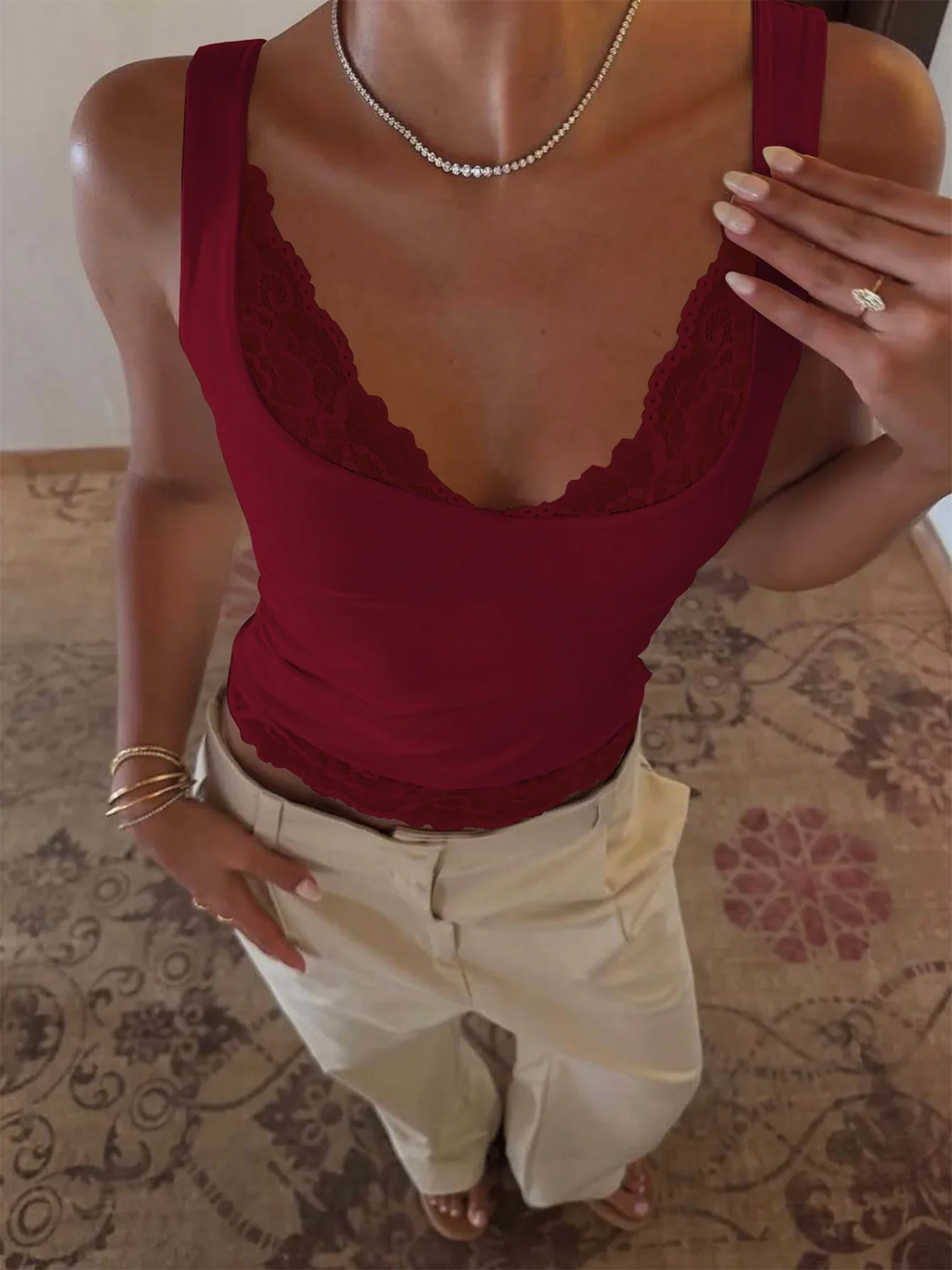Musculosa Briana Lace
