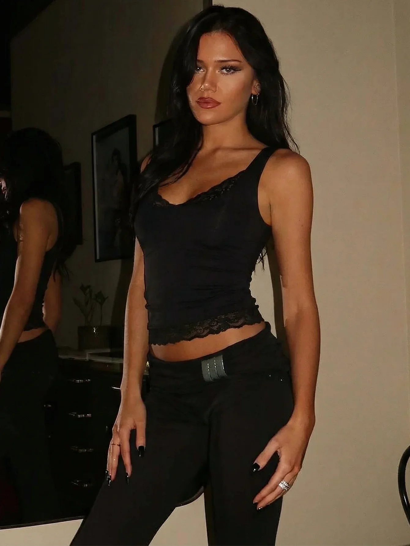 Musculosa Briana Lace